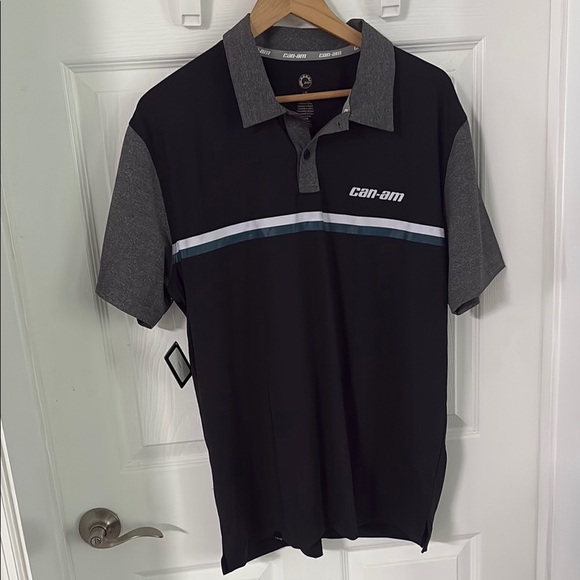 Men's Black and Gray Polo Shirt - Picture 1 of 3